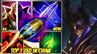WILD RIFT CHINA TOP 1 ZED - ZED DELETES BEFORE THEY CAN FLASH!