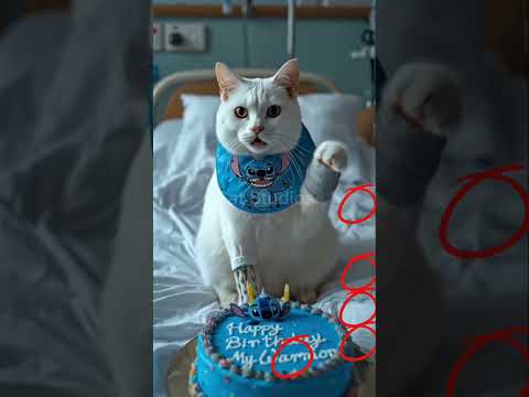 #happybirthday #funny #kitten #animalintelligence #kucing #cute #cat #cake #aicats #shorts #short #o