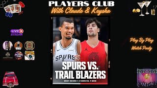 WEMBY'S PLAYOFF DEBUT! Spurs vs Trail Blazers Game 1 LIVE Watch Party & Play-by-Play!
