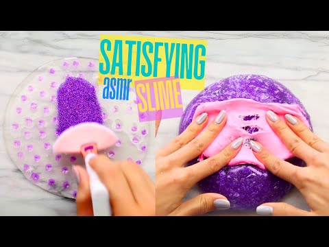 ASMR Slime Coloring DIY With Makeup! How To Make Clay Slime!