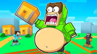 FIQUEI GIGANTE pra COMER o MUNDO no Minecraft!