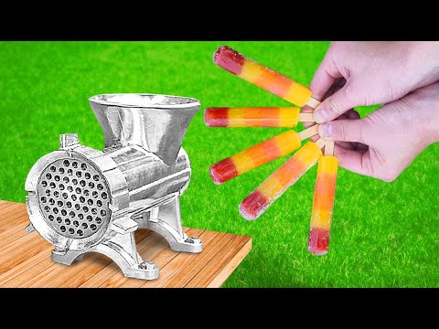 EXPERIMENT COLORFUL ICE CREAM vs MEAT GRINDER #5