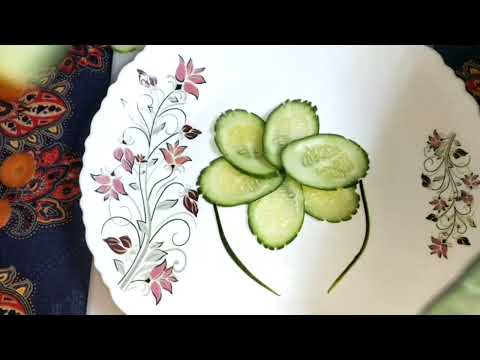 super Salad Decoration Ideas | Salad Decoration | how to make cucumber rose decoration