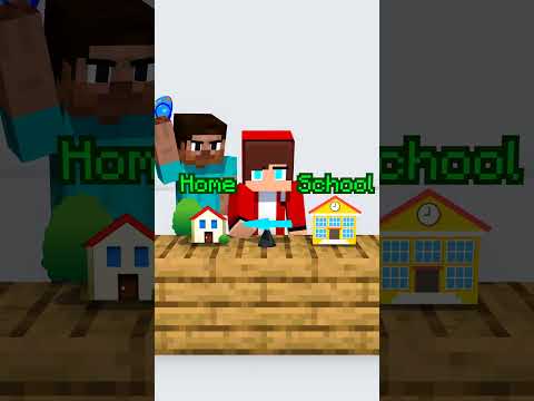 Arrow hallucination: At Home or At School 🔥😱 - MAIZEN Minecraft Animation #shorts