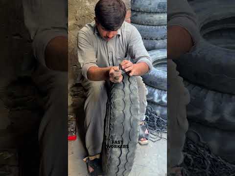 The Most Amazing Process of Retreading Old Tyre.