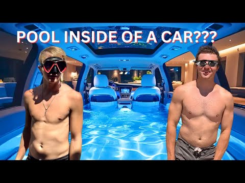 We Transformed OUR CAR into a POOL and Drove it Through Walmart and Wendy's!!