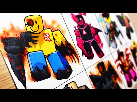 Drawing Forsaken : ALL John Doe - Annihilation, Garsharpoon, Milestone 4, Demon King [ROBLOX]