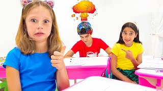 O menino ficou muito bravo! Aula mais maluca com Nastya e amigos