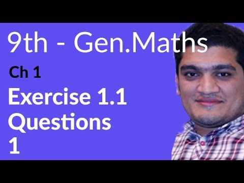 9th Class General Math, Ch 1, lec 1, Exercise 1.1...