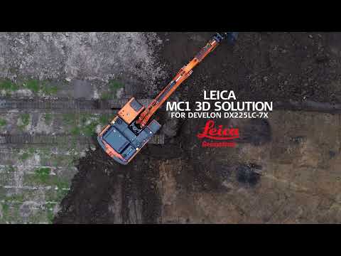 Leica MC1 3D solution for Develon DX225LC-7X excavator