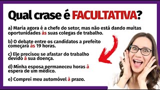 🧐 SAIBA como identificar CRASE FACULTATIVA em PROVAS DE CONCURSO | Banca Idecan ✅