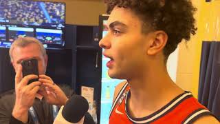 Final Four locker room: Illinois guard Keaton Wagler