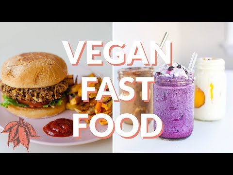 VEGAN FAST FOOD AT HOME -- ??? Burgers, Fries, & Shakes!