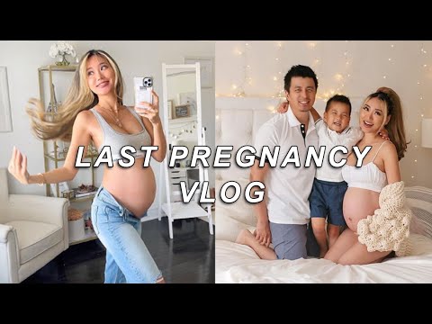 Video: Last Pregnancy Vlog 👶 Stretch mark prevention, hospital bag, breast pumping