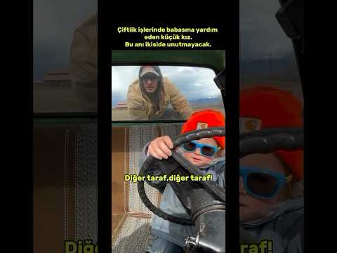 Küçük kızın babasına yardım ederek  kamyonet kullanması #shortvideo #funny #fyp #komedi