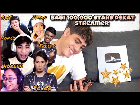 BAGI STREAMER 100,000 RIBU STARS 🌟 DEKAT LIVE STREAM VOKEY SOLOZ GELEK TIKTOK BUAYA😂 🐊