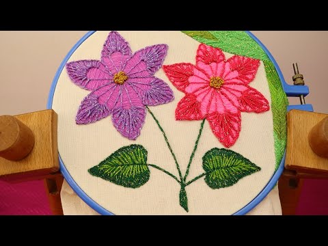 🌿✨¡HOJITAS MÁGICAS en Minutos! | Bordado Fantasía Paso a Paso 🍃🧵Fácil y Rápido 🌿