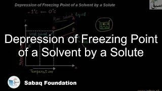 Depression of Freezing Point of a Solvent by a Solute