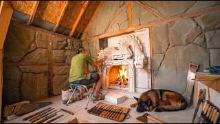 Installing a Handcrafted Dragon Fireplace in My Mountain Workshop 🔥🐉