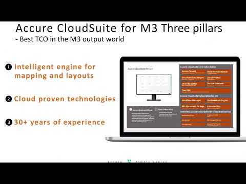 Accure CloudSuite for M3 - Development strategy - 3 pillars