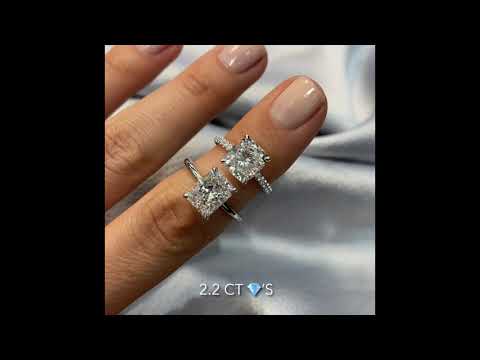 Radiant VS Cushion Cut Diamond Rings: 2.2 carats