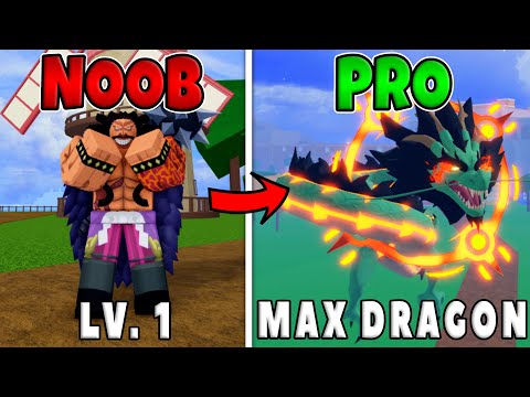 Noob to Pro Level 1 to Max Dragon Rework in Blox Fruits!