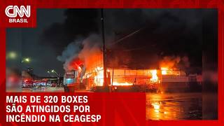 Incêndio em galpão na Ceagesp atinge mais de 320 boxes | CNN PRIME TIME