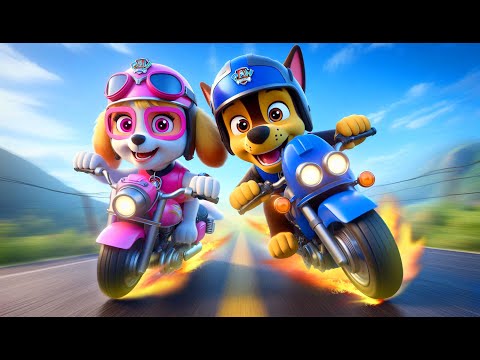 Paw Patrol Ultimate Rescue | CHASE x SKYE Are In A Motorcycles?! - Very Funny Story | Rainbow 3