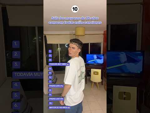 Sólo los mayores de 10 años conocen todas estas canciones @nachorodriguezzz #youtubeshorts #shorts