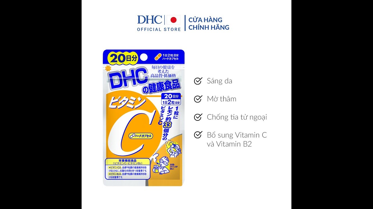 Viên Uống DHC Vitamin C Hard Capsule 30 Ngày 60 viên