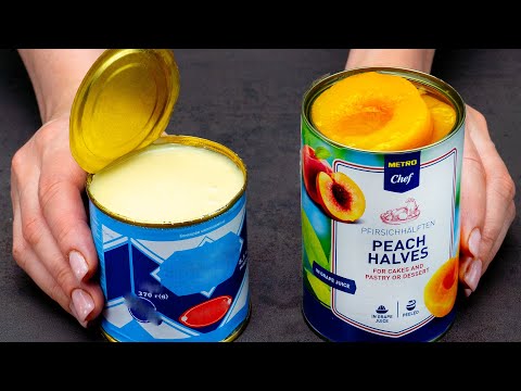 Just mix condensed milk with peaches! This dessert is the hit of the season!