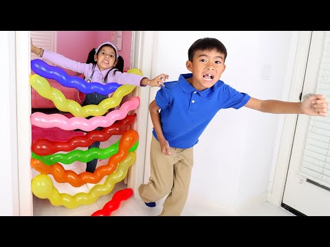 Ellie vs Ben Epic Tag Battle: Balloon Doors and Foam Forts Fun!