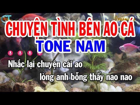 Karaoke Chuyện Tình Bên Ao Cá Tone Nam ( Am ) Nhạc Sống Mới || Karaoke Tuấn Kiệt