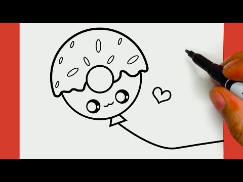 COMO DESENHAR UM DONUT DOCE BONITO, PASSO A PASSO, JACKDesenhos