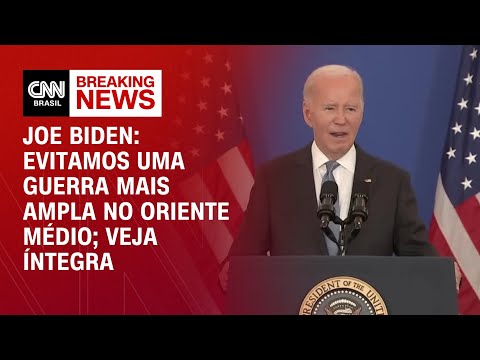 Joe Biden: Evitamos uma guerra mais ampla no Oriente Médio; Veja íntegra | AGORA CNN