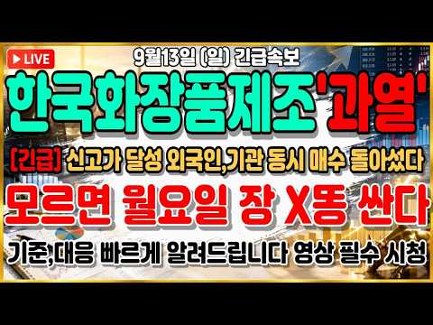[한국화장품제조 주가전망] 폭등시작? 기관 외인 동시 매수.. 어디까지 열려있나