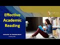Effective Academic Reading Skills