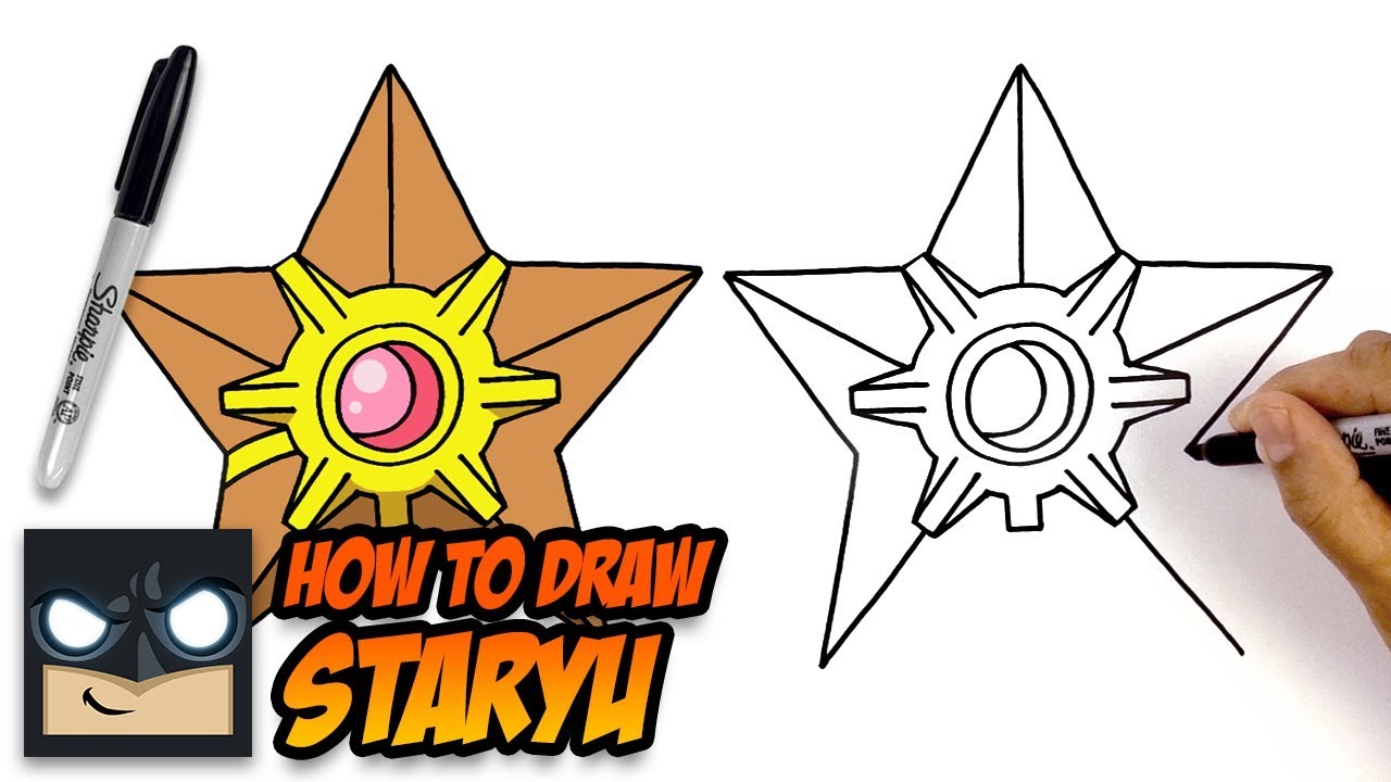 How to Draw Pokemon - Staryu - Easy Tutorial for Beginners