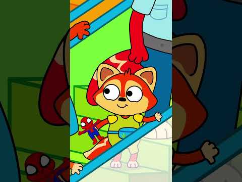 Cartoon for Toddlers | ๐ฑ Oh No! Bamboo Drops Spider-Man ๐ธ๏ธ Toy on Escalator!