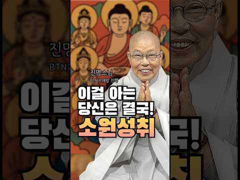 이 다섯글자만 기억하시면 무조건 소원성취대박주문 #진명스님 #시험합격 #수능