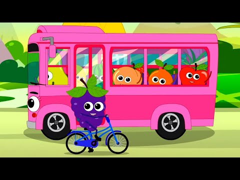 Wheels On The Bus Go Round And Round, Vehicle Song and Nursery Rhymes for Kids