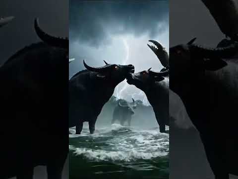 "When Buffalo Charge and Crabs Fight Back: Nature's Most Bizarre Battle!" #buffalo #giantcrab