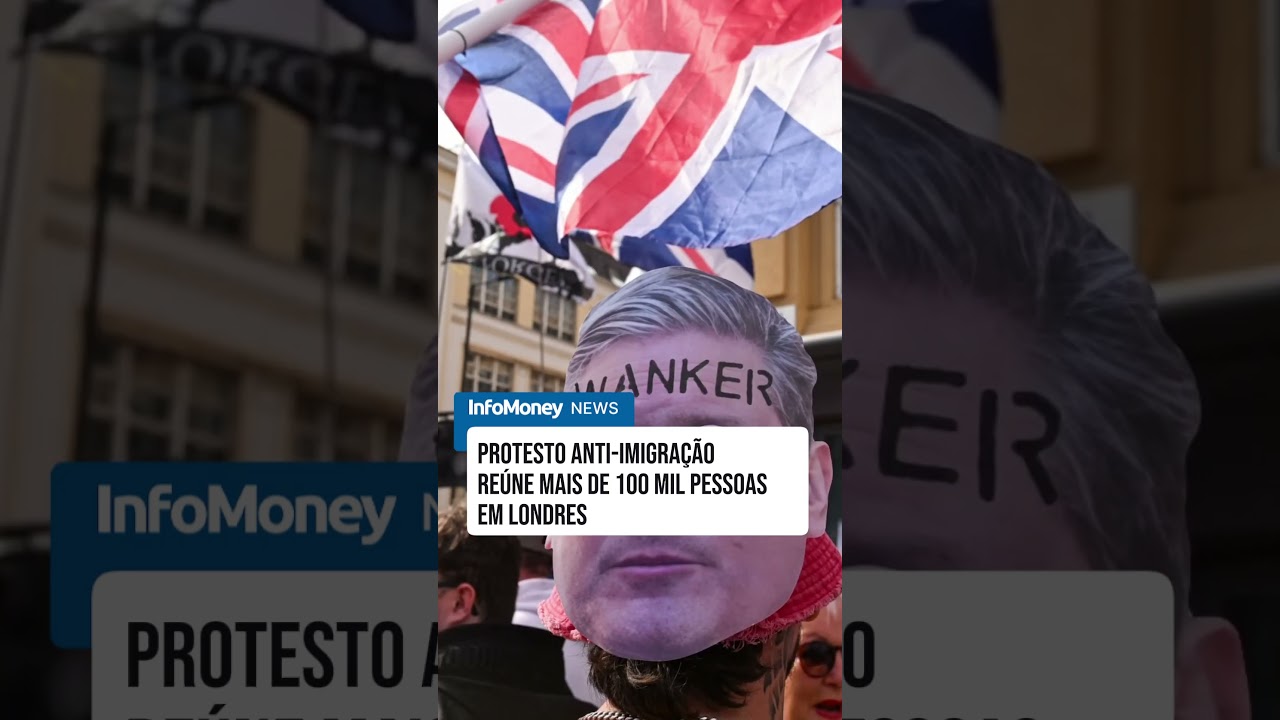 Protesto anti-imigração reúne mais de 100 mil pessoas em Londres