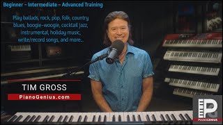 Channel Welcome from Tim Gross, PianoGenius.com Piano Lessons/Training/Tips