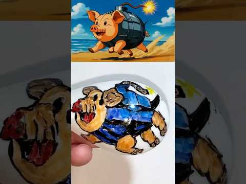I drew Svinino Bombondino With a Water Painting Pen (Brainrot Anime OPENING)
