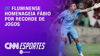 Fluminense faz homenagem a Fábio por recorde de jogos no futebol mundial | CNN NOVO DIA