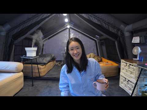 디디, 잘할 수 있습니까? 장박 실내 세팅 후 과메기 보상갑니다🫡 식기건조대 가성비 있게 만들고 뿌듯ㅣ겨울캠핑 건조함 잡을 가습기 놓고 IGT테이블에 버너 두개 올리면? 완벽그잡채