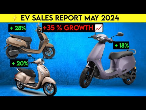 ⚡ EV Sales Report May 2024 | TVS बनेगा King ⚡ | best Electric scooter 2024 | ride with mayur