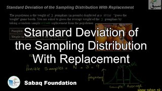 Standard Deviation of the Sampling Distribution With Replacement