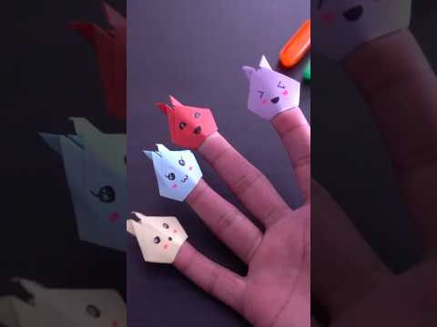 Easy Origami Paper Bunny Finger Puppet #shorts